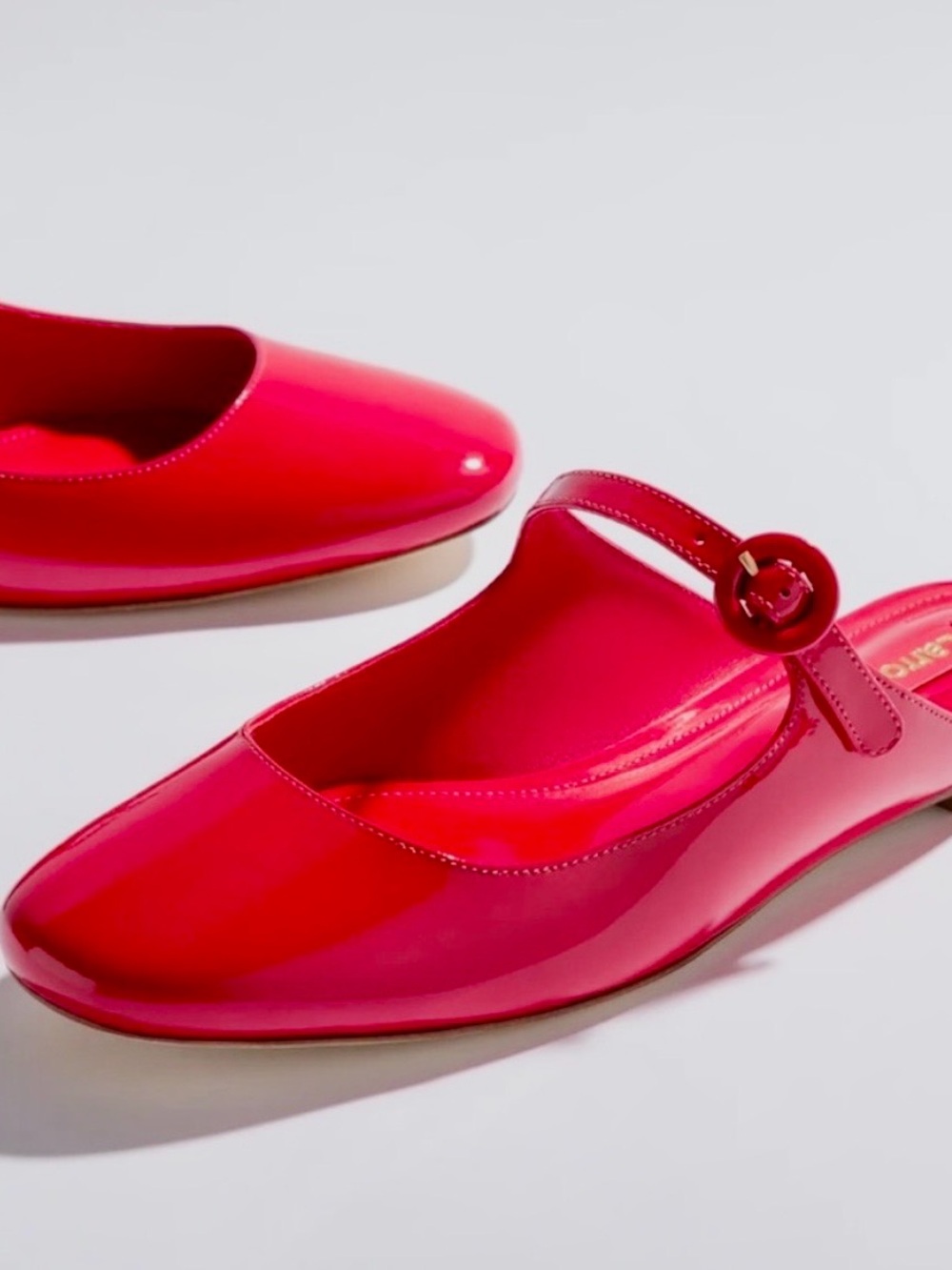 Larroude Patent Leather Red Blair Slip-ons - Size 8 - worn once
